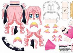 Image result for Anime Papercraft Templates Doll
