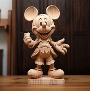 Image result for Mickey Mouse Wood Carving