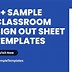 Image result for Student Sign Out Sheet Template