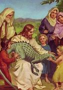 Image result for Jesus with Dinosaurs