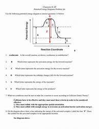 Image result for Potential Energy Diagram Worksheet Answers