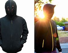 Image result for Black Full Zip Hoodie Over Face Boys