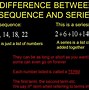 Image result for Differentiate Series and Sequence