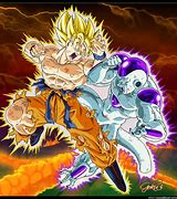 Image result for Dragon Ball Z Goku vs Vegeta Art