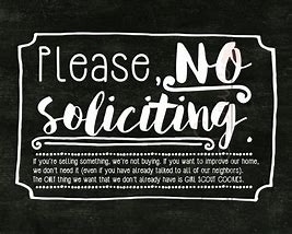Image result for No Soliciting Sign for House Printable