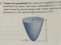 Image result for Volume Under Parabolic Dome