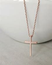 Image result for Rose Gold Cross Necklace for Women