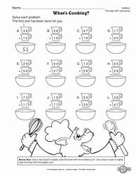 Image result for Kitchen Math Worksheet