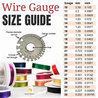 Image result for Bead Wire Gauge Size Chart