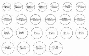 Image result for Ring Size Chart Diameter mm