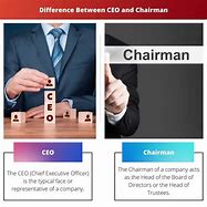 Image result for CEO versus Chairman