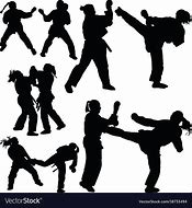 Image result for Karate Girl Silhouette Vector