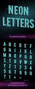 Image result for Neon Letters Drawing