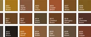 Image result for RAL Brown Color Table