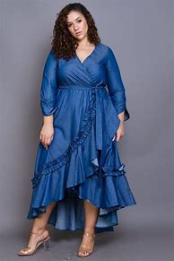 Image result for Denim Jean Plus Size Dresses