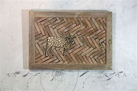 Image result for Wood Scrap Mosaic Sculpture