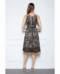 Image result for Black Lace Knee Length Dress