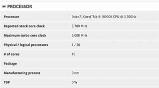 Image result for Intel I-9 10900K