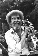 Image result for Bob Ross Holding a Raccoon