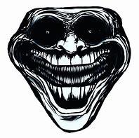 Image result for Troll Face Black Background Scary