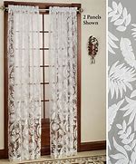 Image result for 94 Inch Curtain Panels Leaf Pattern