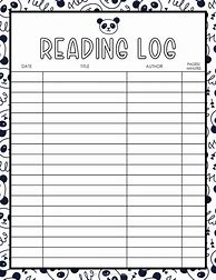 Image result for Printable Reading Log Nice