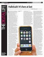 Image result for First iPhone Newspaper