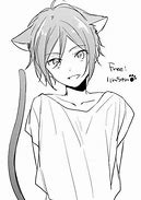 Image result for Anime Cat Boy Line Art