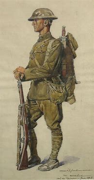 Image result for WW1 Soldier Side View