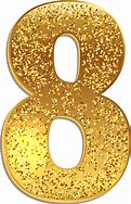 Image result for 8 Number Gold Letters