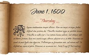 Image result for June Calendar 1600