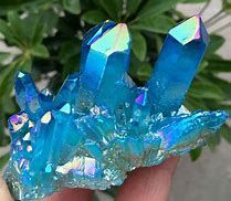 Image result for Blue Titanium Quartz Crystal Cluster