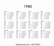Image result for Calendar 1960 to 1980