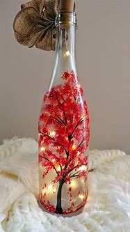 Image result for Painted Wine Bottle Tree