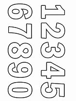 Image result for Free Stencil Numbers to Print and Cut Out