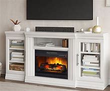 Image result for White Fireplace TV Stand