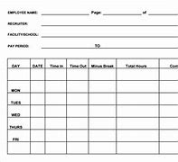 Image result for Blank Time Sheets