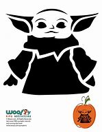 Image result for Baby Yoda Pumpkin Template