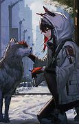 Image result for Girl and Wolf Banner Anime