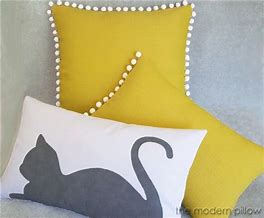 Image result for Grey Cat Couch Pillow