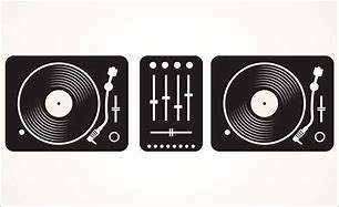 Image result for DJ Mixer Clip Art Black and White