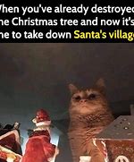Image result for Cat Meme Take Down Santa's Village