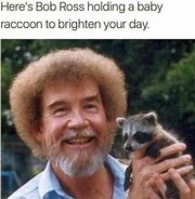 Image result for Bob Ross Raccoon Meme