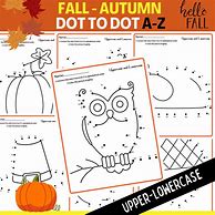 Image result for Fall Dot to Dot Worksheets