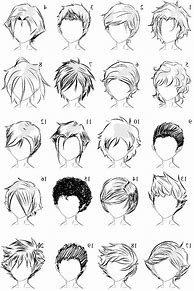 Image result for Anime Boy Hair Style Drawings
