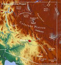 Image result for Relief Map of Arizona