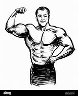 Image result for Drawing of Strong Man