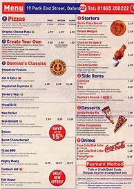 Image result for Pizza Menu UK