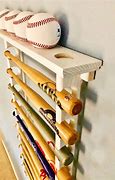 Image result for Wooden Baseball Bat Rack