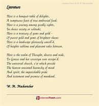 Image result for Literature Poems